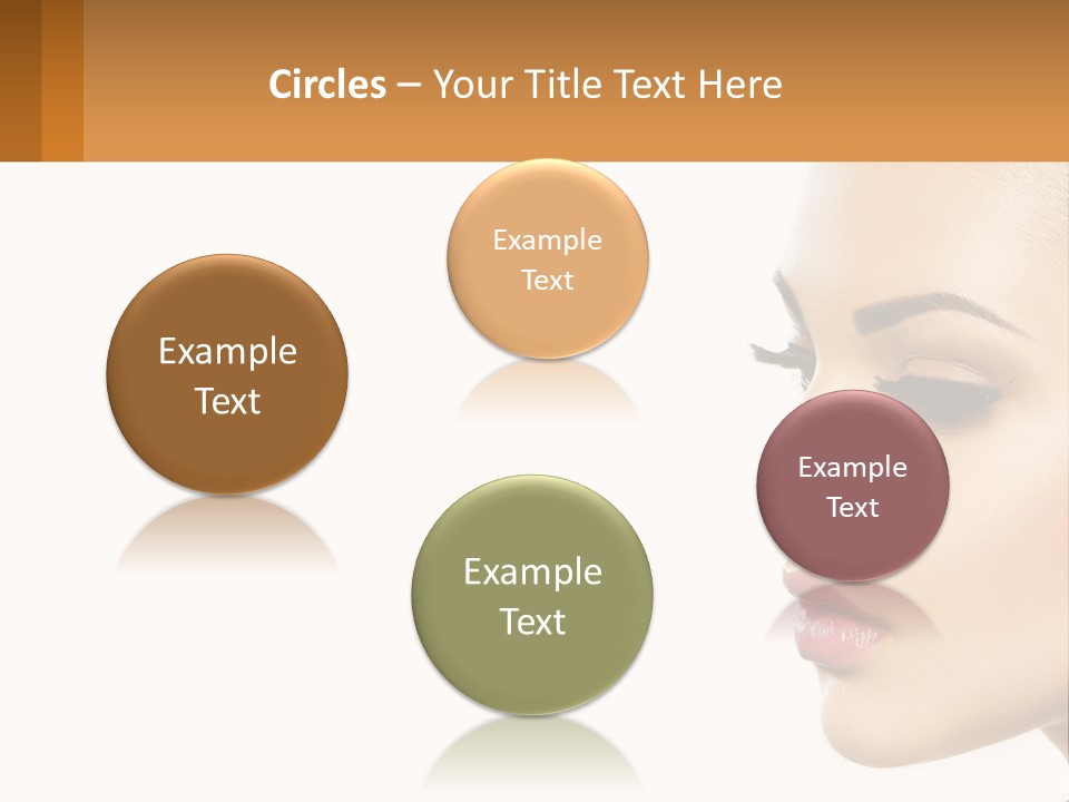 A Beautiful Woman With Makeup On Her Face PowerPoint Template