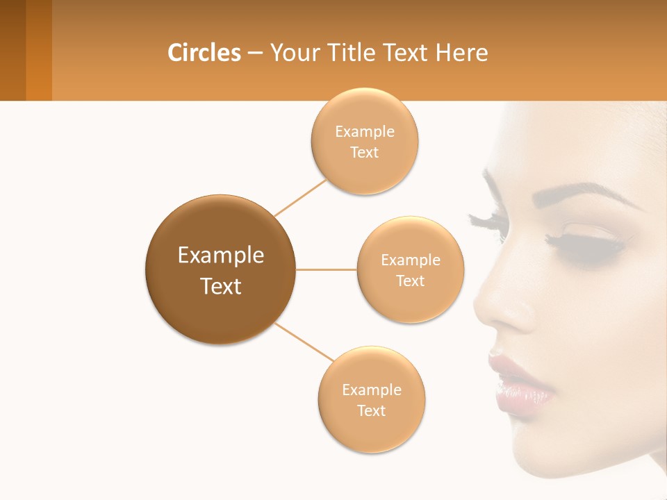 A Beautiful Woman With Makeup On Her Face PowerPoint Template