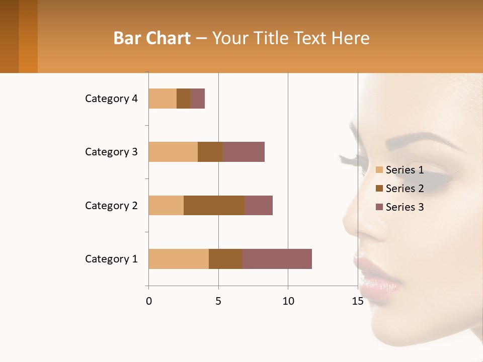 A Beautiful Woman With Makeup On Her Face PowerPoint Template