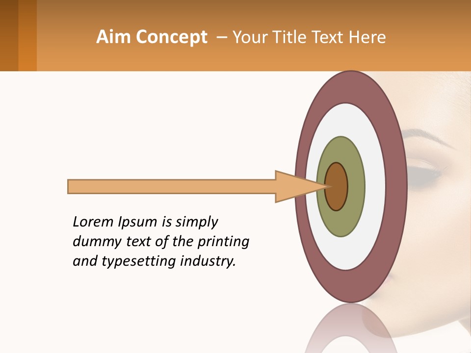 A Beautiful Woman With Makeup On Her Face PowerPoint Template