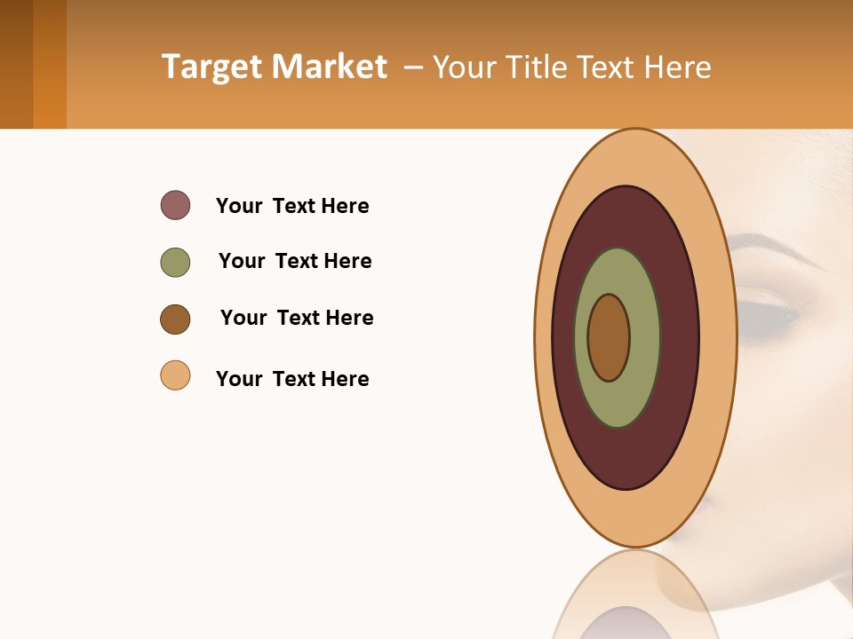 A Beautiful Woman With Makeup On Her Face PowerPoint Template