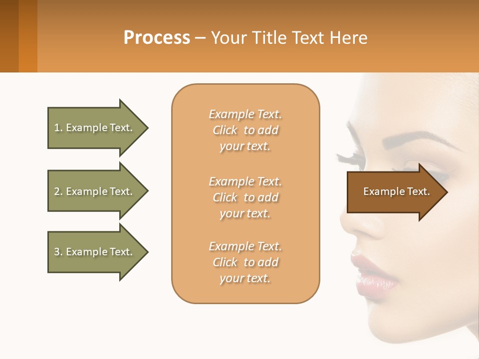 A Beautiful Woman With Makeup On Her Face PowerPoint Template