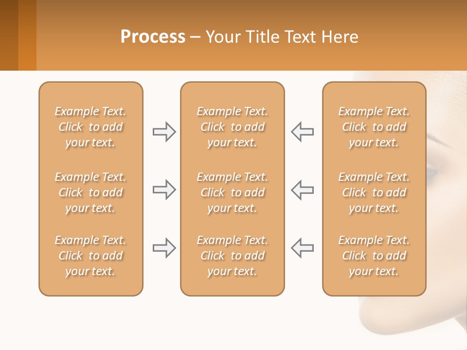 A Beautiful Woman With Makeup On Her Face PowerPoint Template
