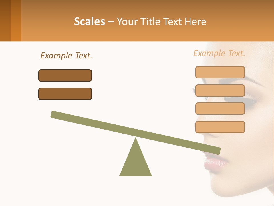 A Beautiful Woman With Makeup On Her Face PowerPoint Template
