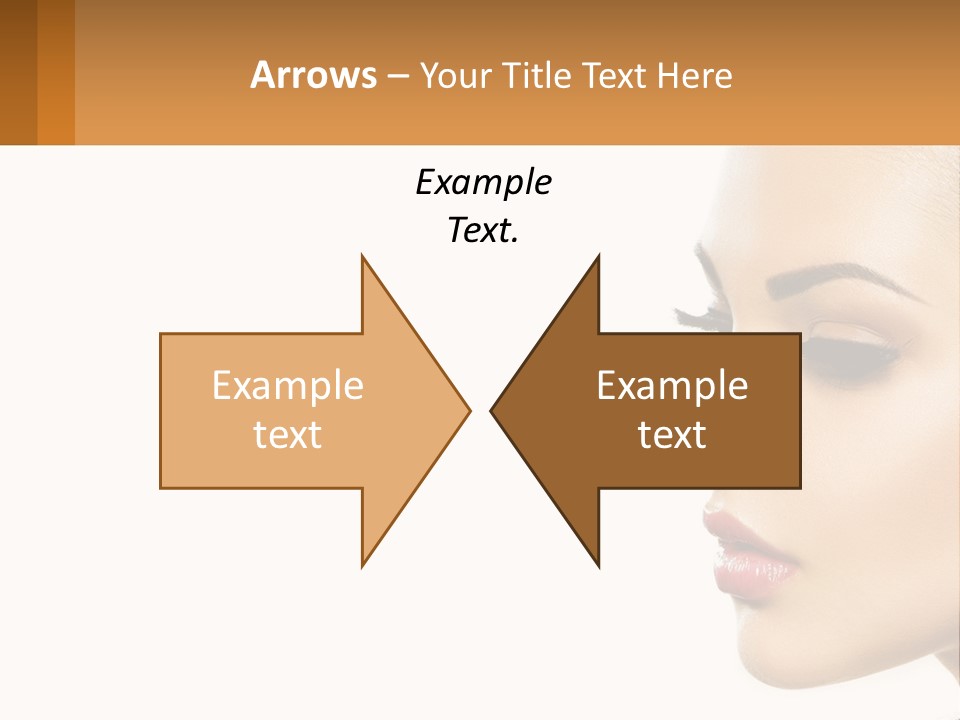 A Beautiful Woman With Makeup On Her Face PowerPoint Template