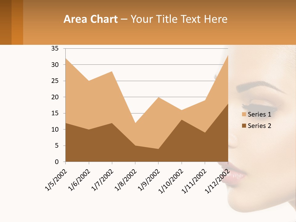 A Beautiful Woman With Makeup On Her Face PowerPoint Template