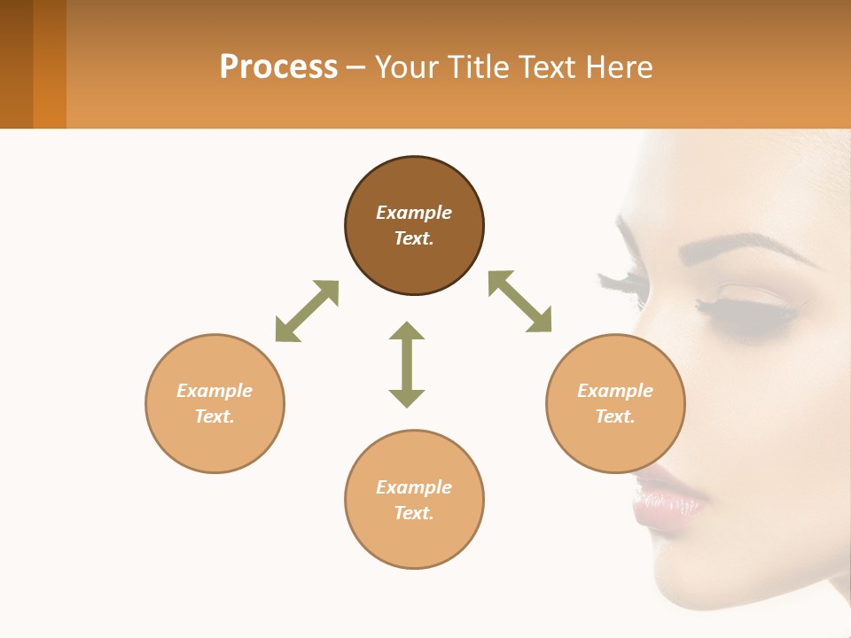 A Beautiful Woman With Makeup On Her Face PowerPoint Template