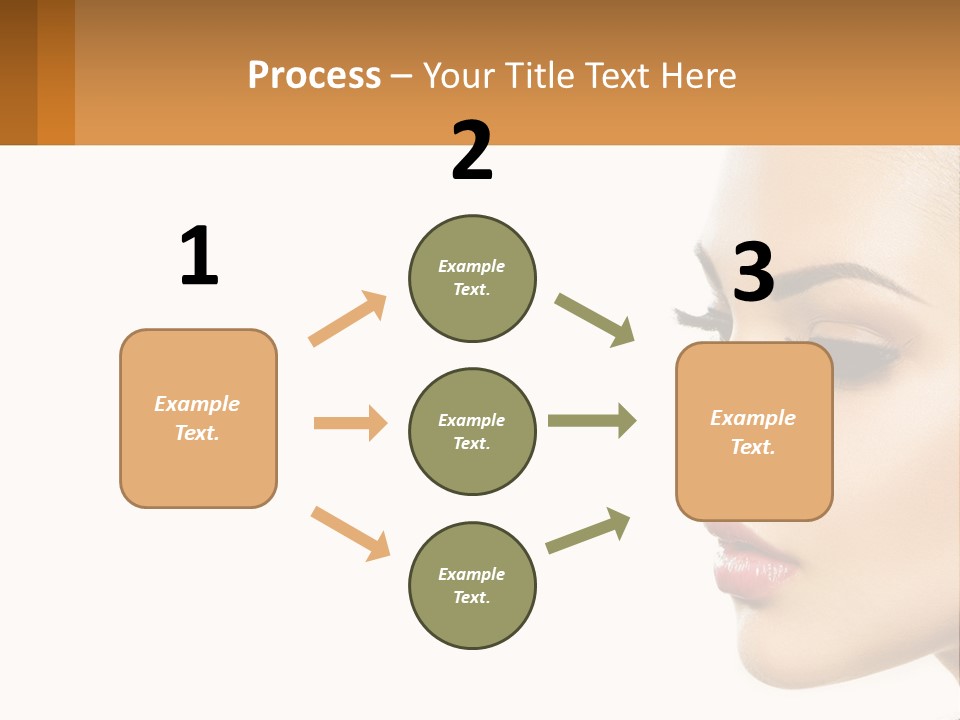 A Beautiful Woman With Makeup On Her Face PowerPoint Template
