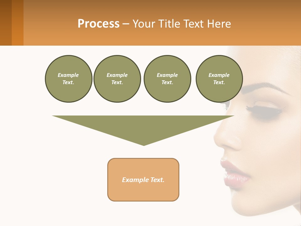 A Beautiful Woman With Makeup On Her Face PowerPoint Template