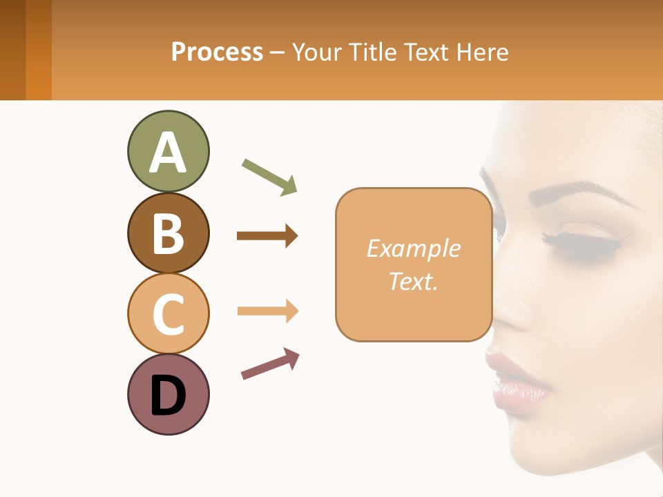 A Beautiful Woman With Makeup On Her Face PowerPoint Template