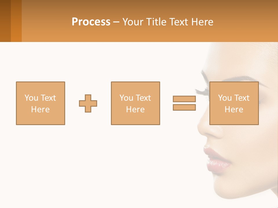 A Beautiful Woman With Makeup On Her Face PowerPoint Template