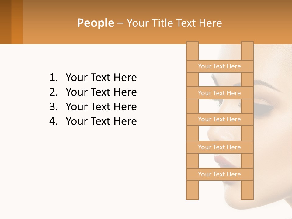 A Beautiful Woman With Makeup On Her Face PowerPoint Template