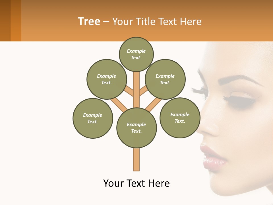 A Beautiful Woman With Makeup On Her Face PowerPoint Template