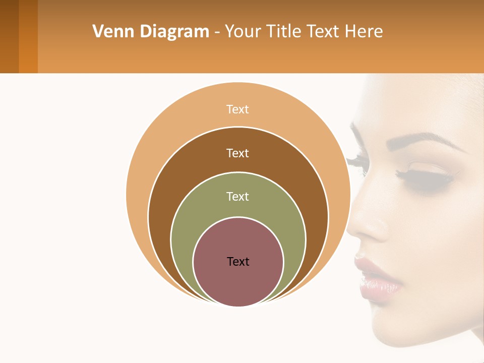 A Beautiful Woman With Makeup On Her Face PowerPoint Template