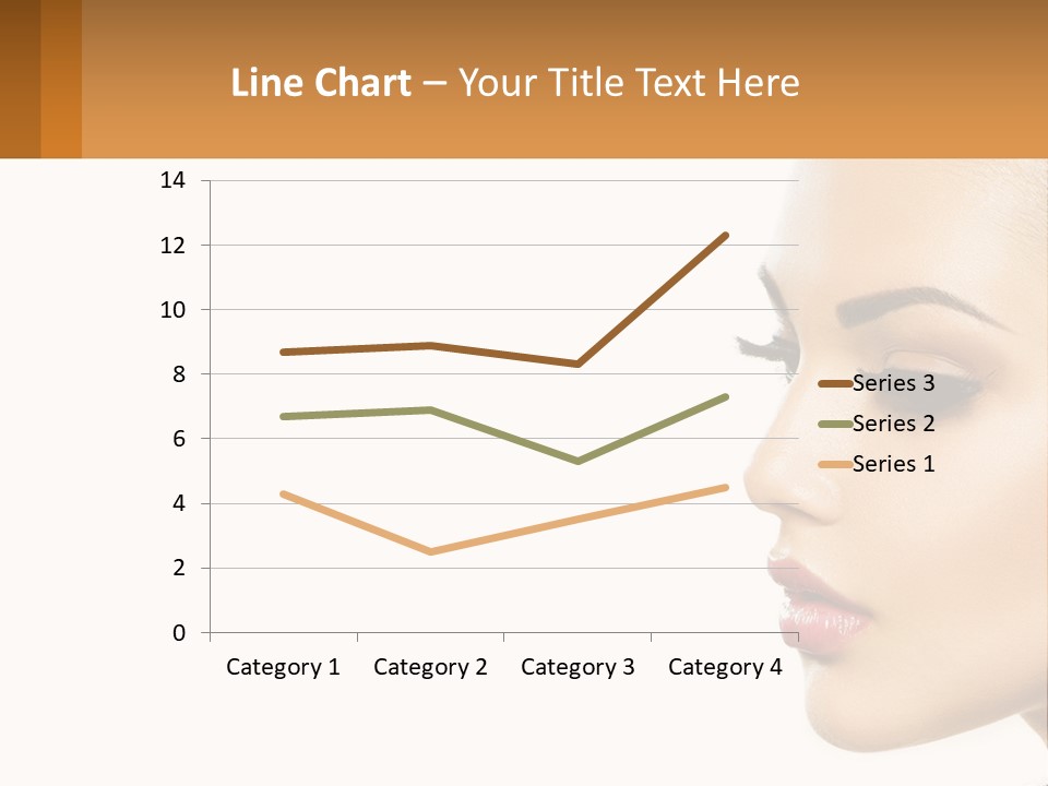 A Beautiful Woman With Makeup On Her Face PowerPoint Template