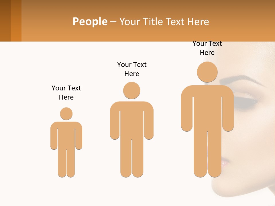 A Beautiful Woman With Makeup On Her Face PowerPoint Template