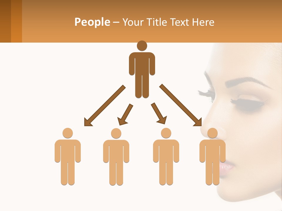 A Beautiful Woman With Makeup On Her Face PowerPoint Template