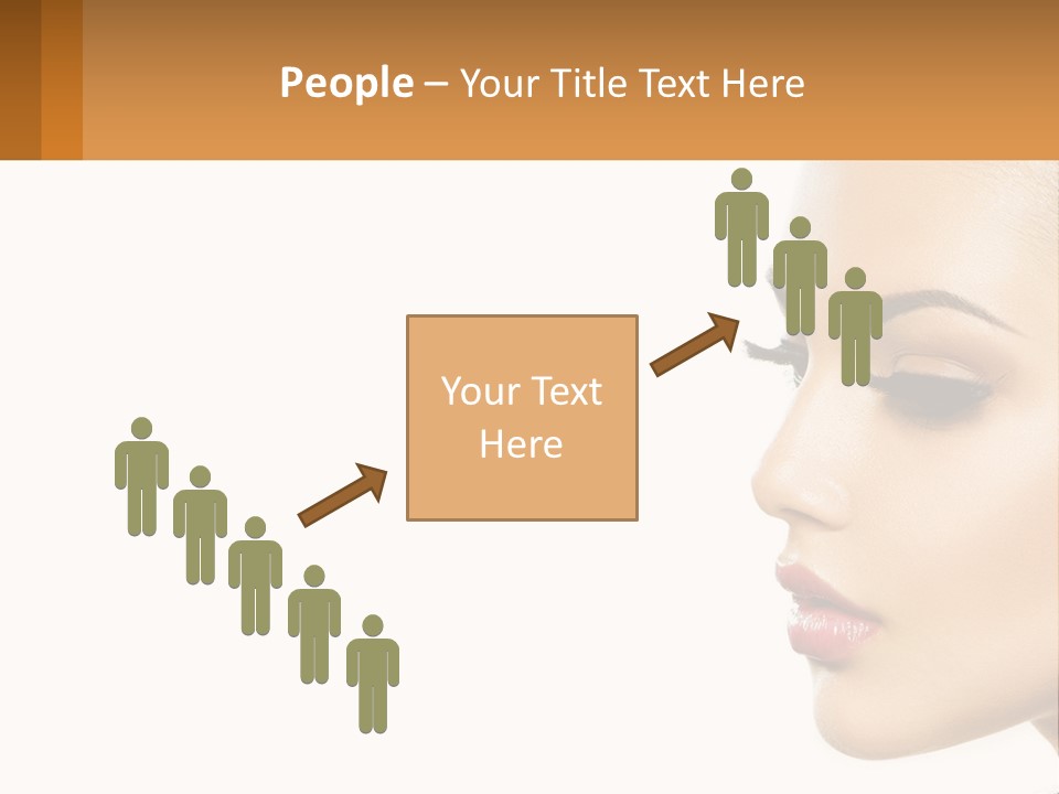 A Beautiful Woman With Makeup On Her Face PowerPoint Template