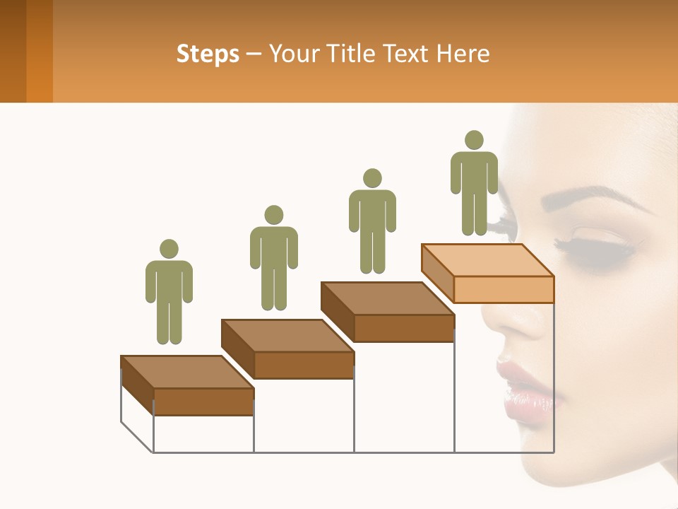 A Beautiful Woman With Makeup On Her Face PowerPoint Template