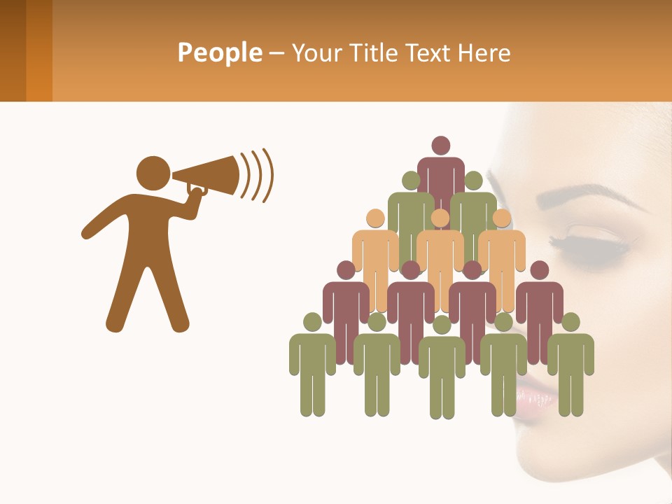 A Beautiful Woman With Makeup On Her Face PowerPoint Template