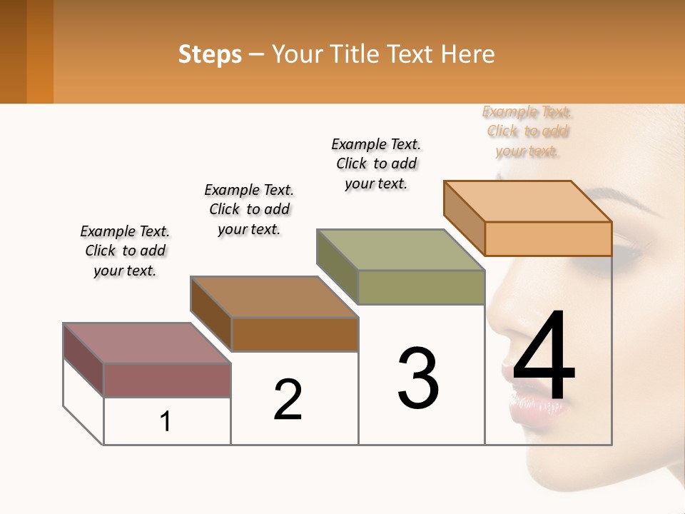 A Beautiful Woman With Makeup On Her Face PowerPoint Template