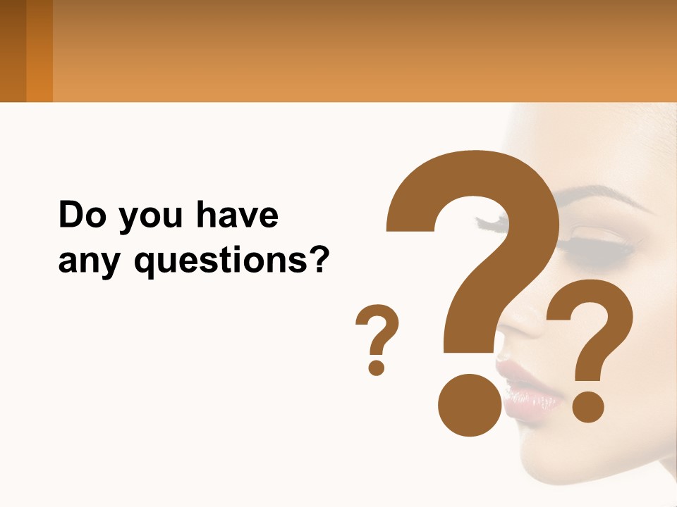 A Beautiful Woman With Makeup On Her Face PowerPoint Template