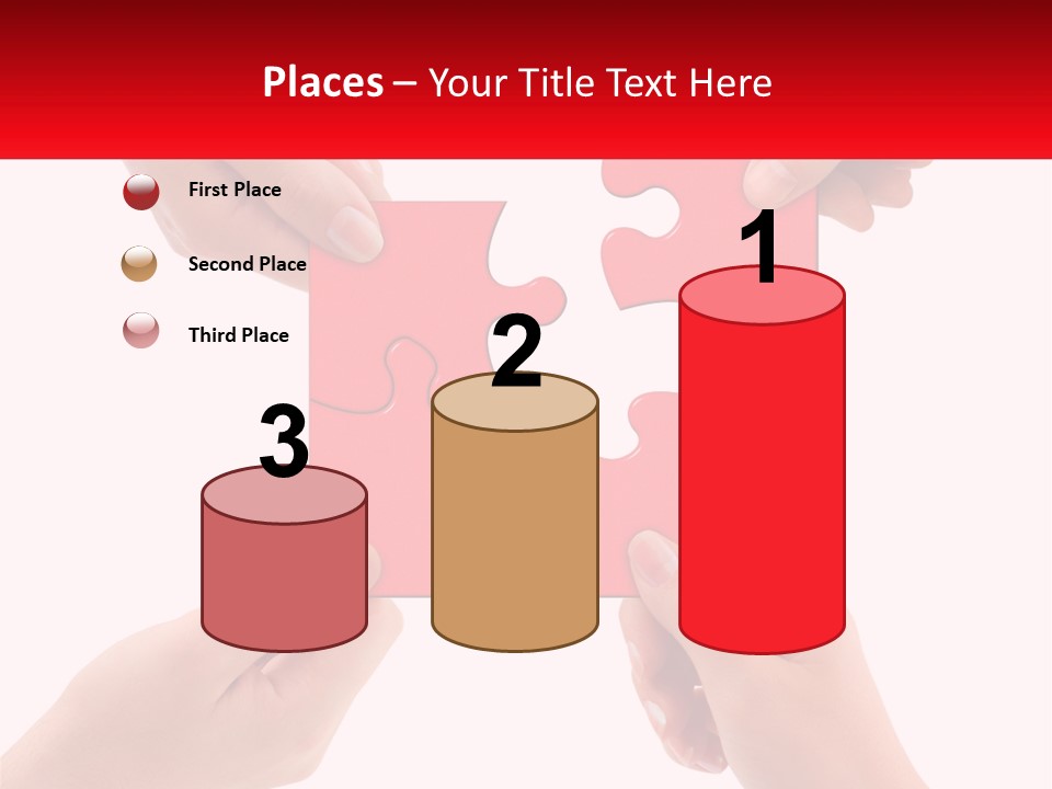 Two Hands Holding A Piece Of A Puzzle PowerPoint Template