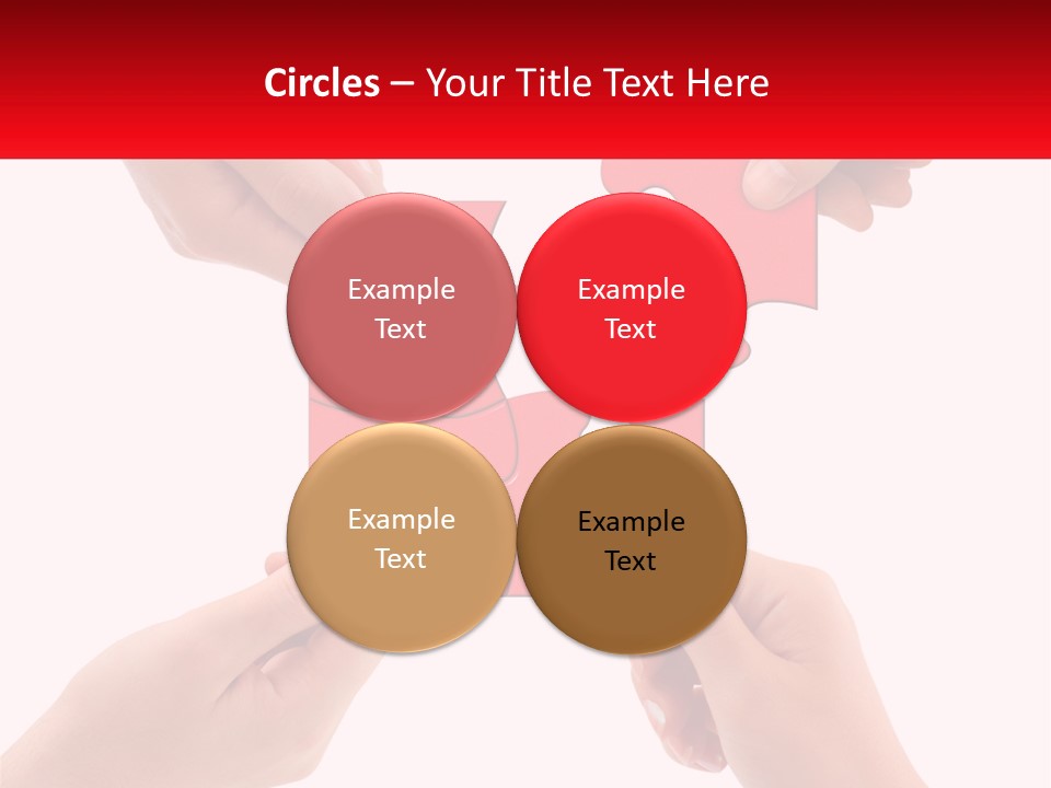 Two Hands Holding A Piece Of A Puzzle PowerPoint Template