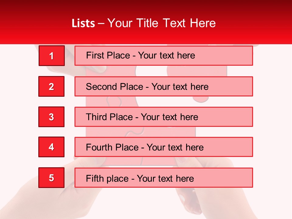 Two Hands Holding A Piece Of A Puzzle PowerPoint Template