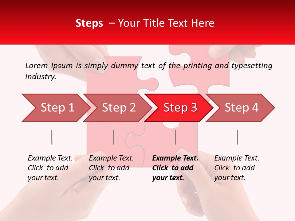 Two Hands Holding A Piece Of A Puzzle PowerPoint Template