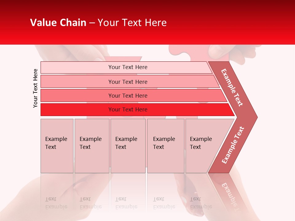 Two Hands Holding A Piece Of A Puzzle PowerPoint Template