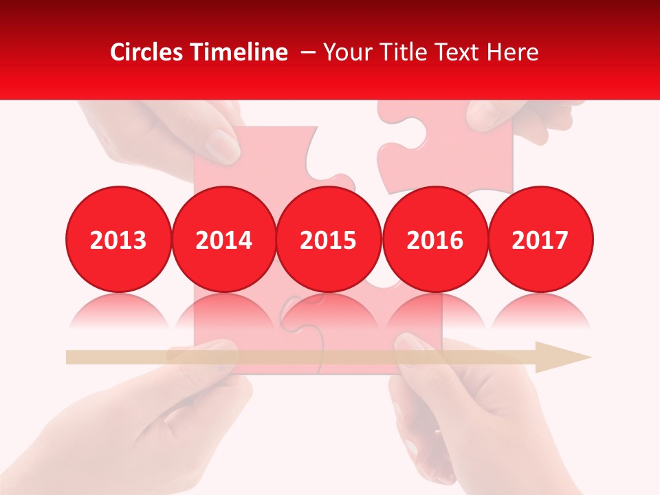 Two Hands Holding A Piece Of A Puzzle PowerPoint Template