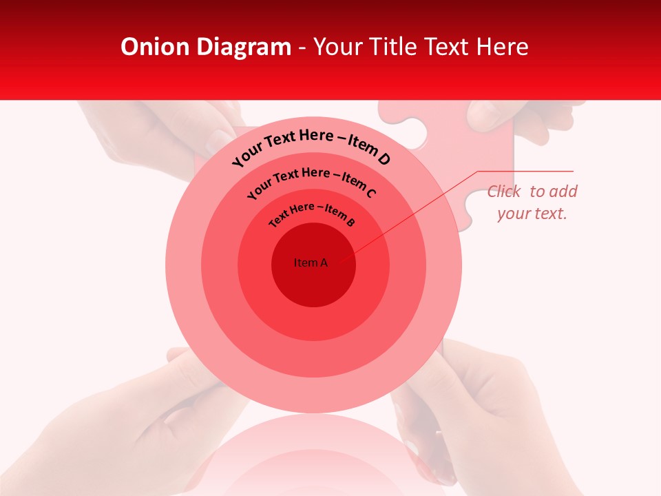 Two Hands Holding A Piece Of A Puzzle PowerPoint Template