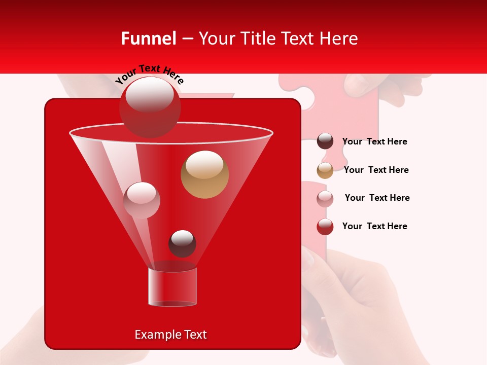 Two Hands Holding A Piece Of A Puzzle PowerPoint Template