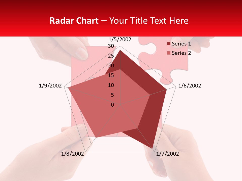 Two Hands Holding A Piece Of A Puzzle PowerPoint Template