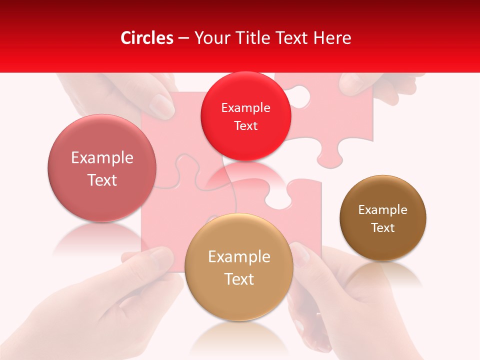 Two Hands Holding A Piece Of A Puzzle PowerPoint Template