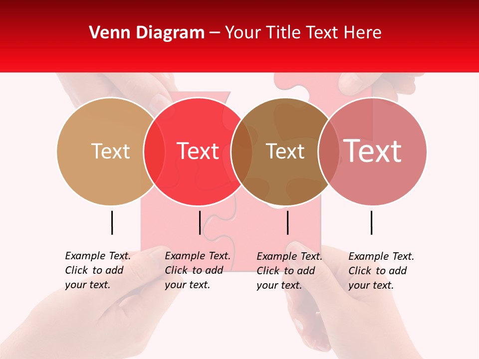 Two Hands Holding A Piece Of A Puzzle PowerPoint Template