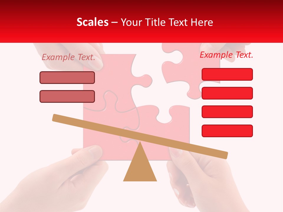 Two Hands Holding A Piece Of A Puzzle PowerPoint Template