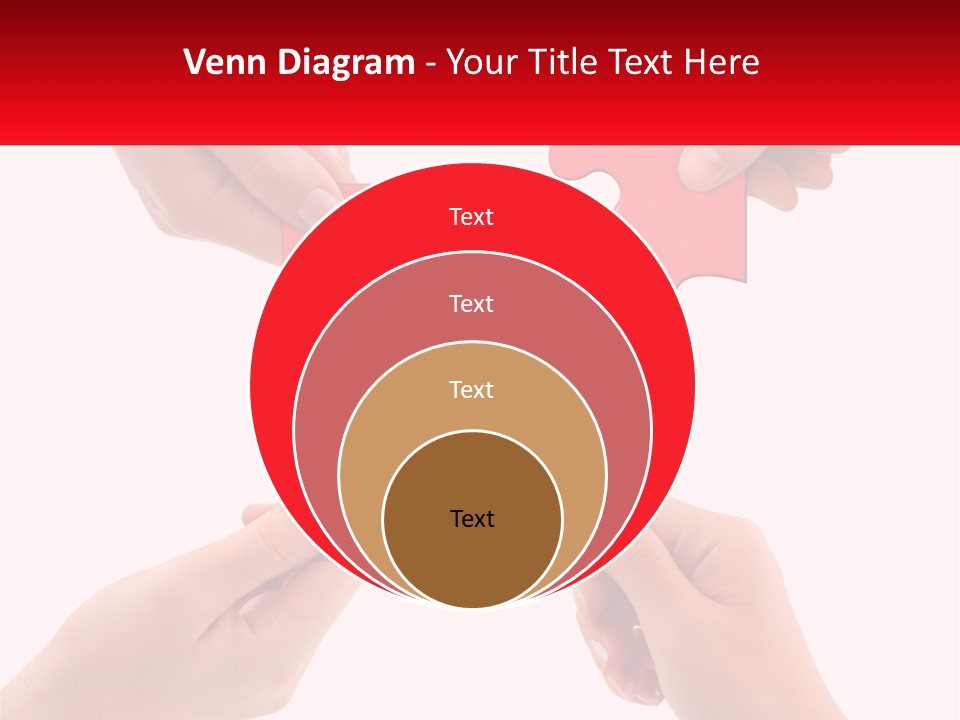 Two Hands Holding A Piece Of A Puzzle PowerPoint Template