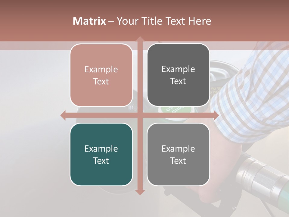 A Man Is Pumping Gas Into His Car PowerPoint Template