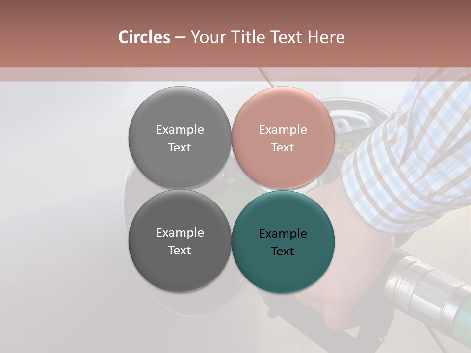 A Man Is Pumping Gas Into His Car PowerPoint Template