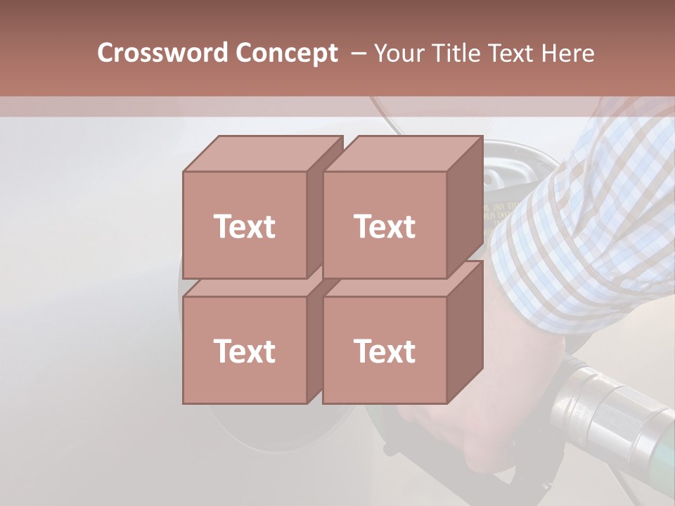 A Man Is Pumping Gas Into His Car PowerPoint Template