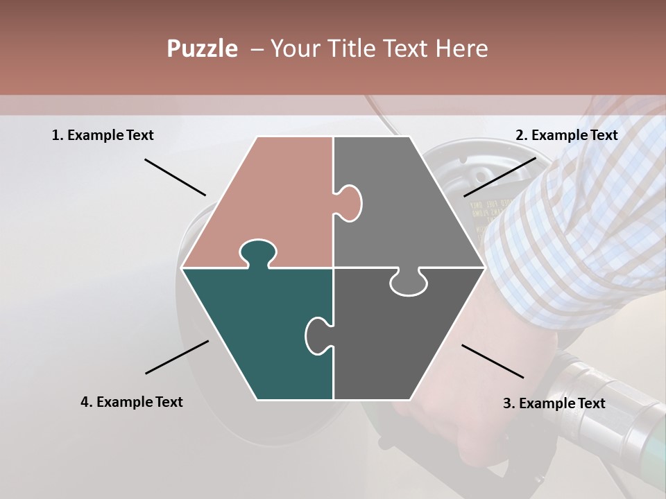 A Man Is Pumping Gas Into His Car PowerPoint Template