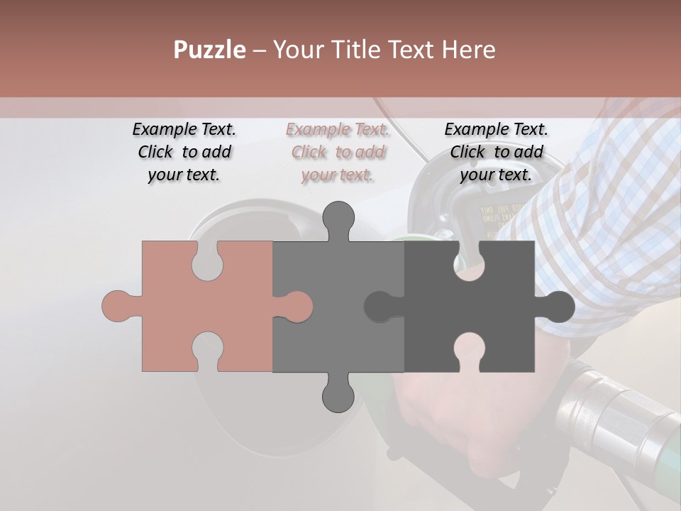 A Man Is Pumping Gas Into His Car PowerPoint Template