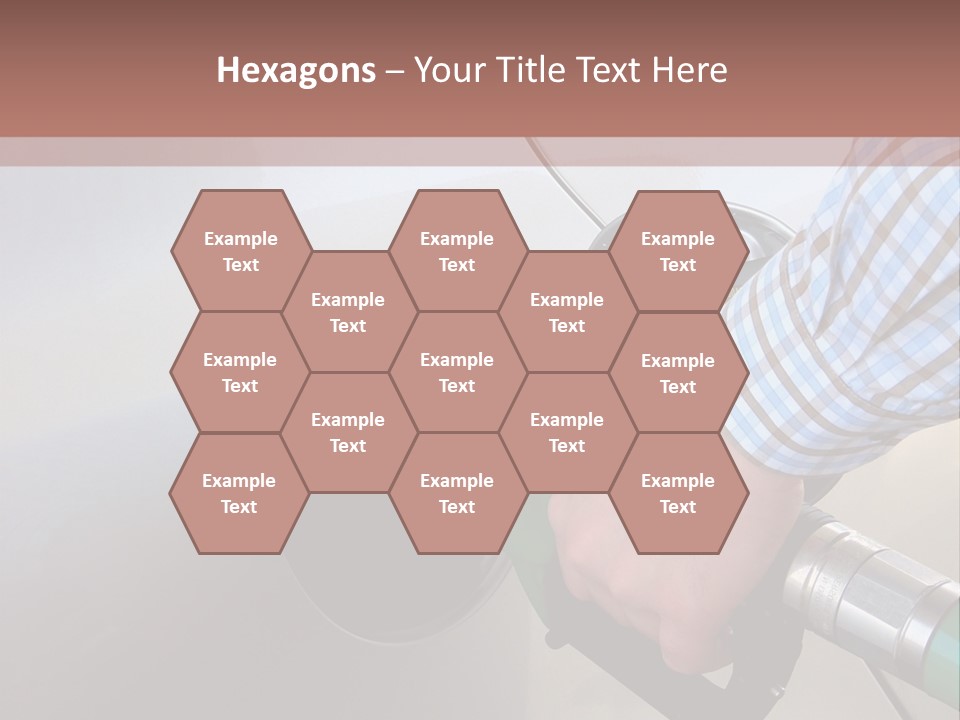 A Man Is Pumping Gas Into His Car PowerPoint Template