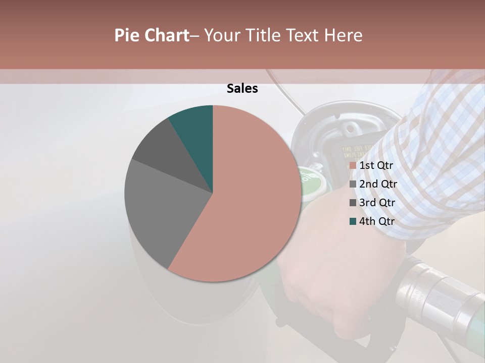 A Man Is Pumping Gas Into His Car PowerPoint Template
