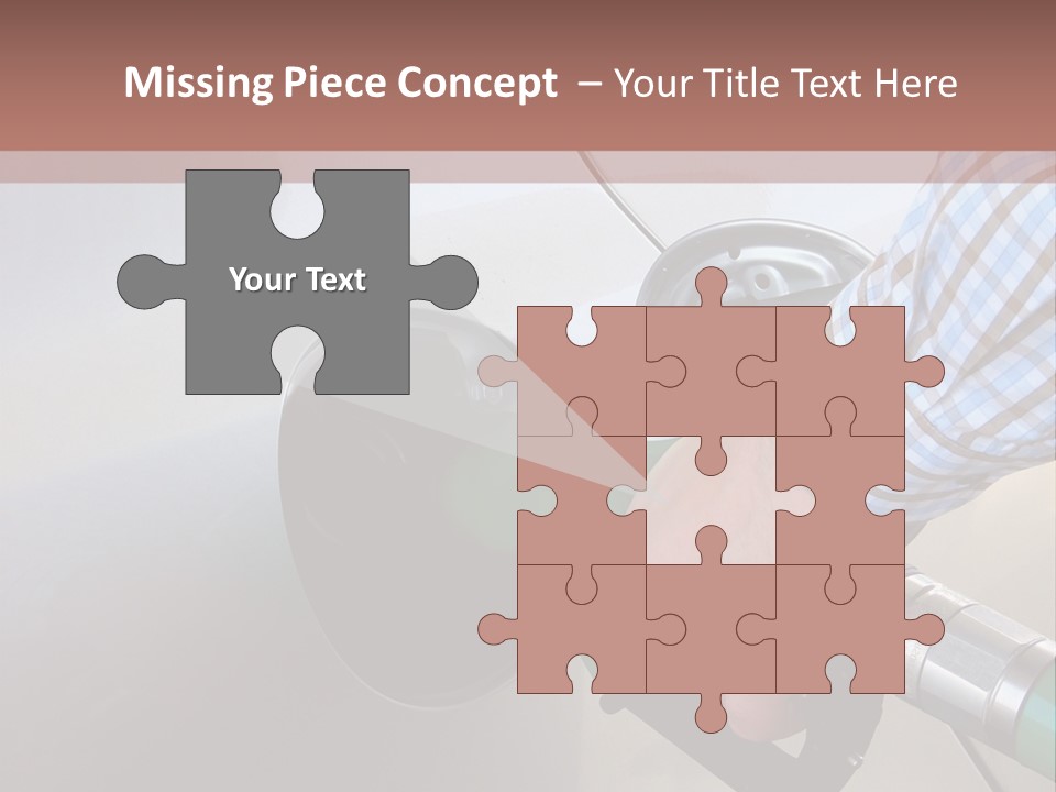 A Man Is Pumping Gas Into His Car PowerPoint Template