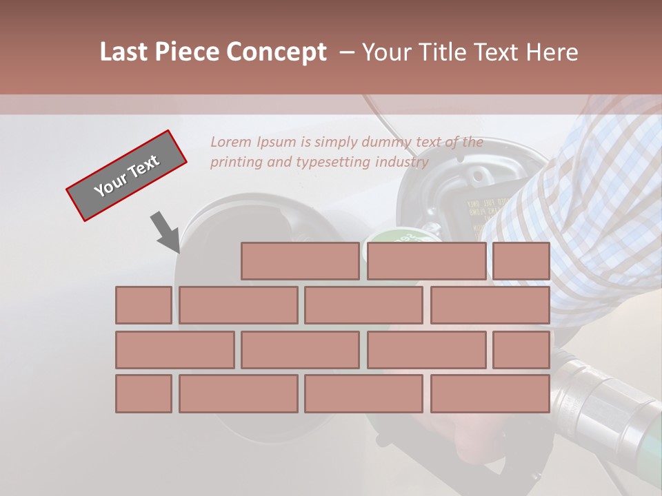 A Man Is Pumping Gas Into His Car PowerPoint Template