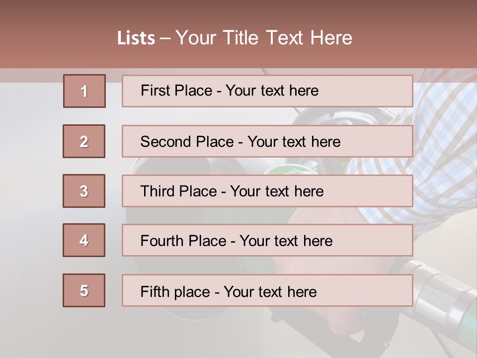 A Man Is Pumping Gas Into His Car PowerPoint Template