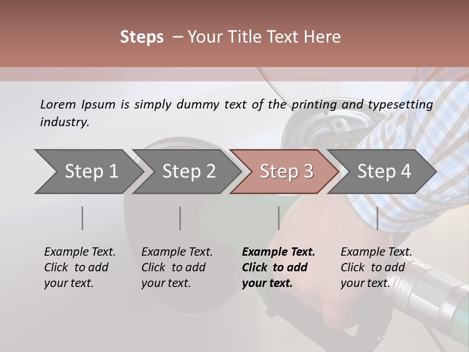 A Man Is Pumping Gas Into His Car PowerPoint Template